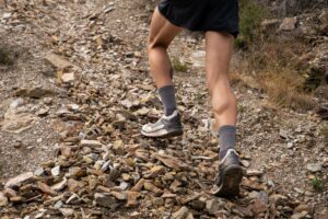 Trail running in Sealskinz socks