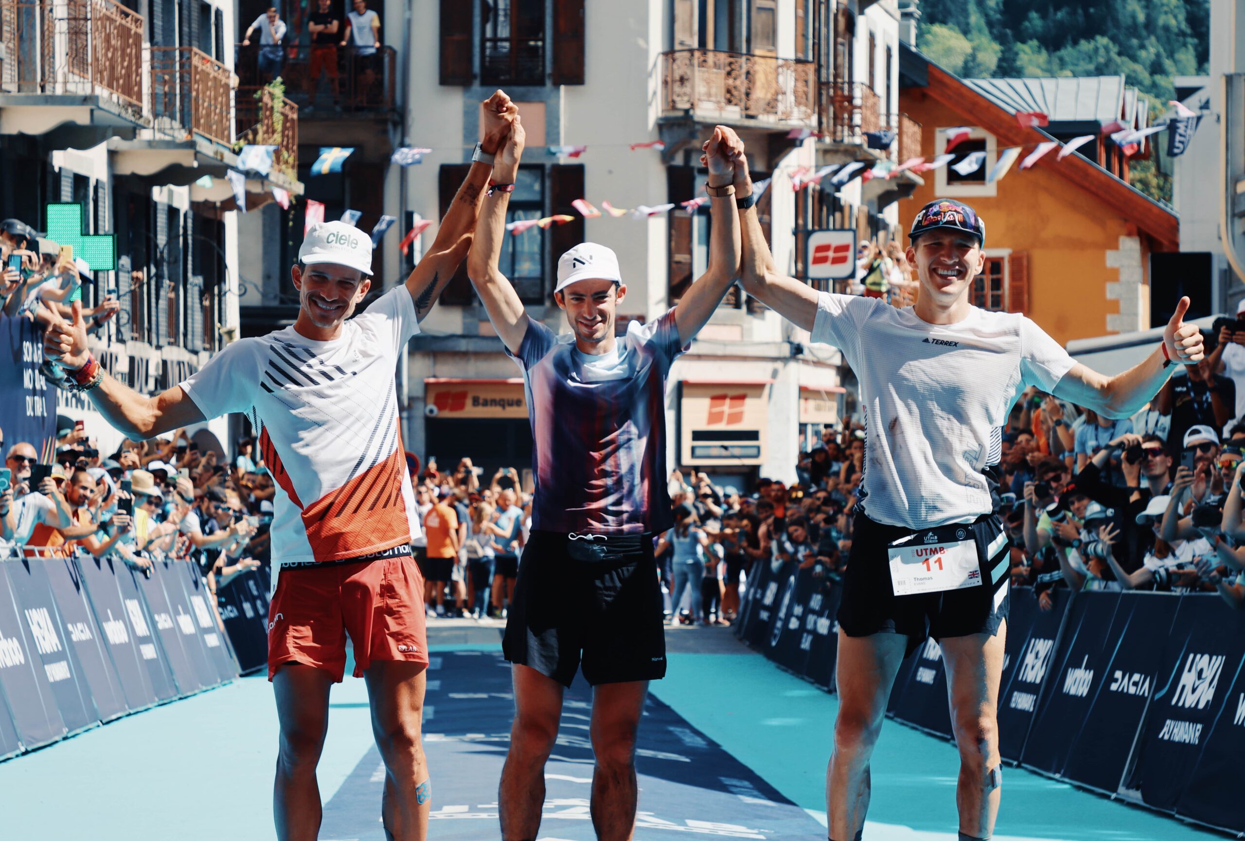 Ultra Runner Tom Evans at UTMB finish line