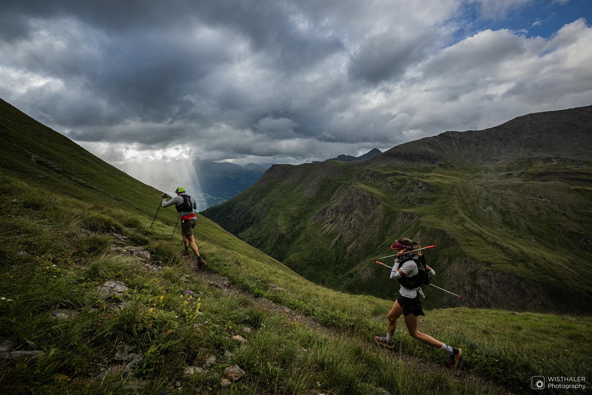 Running with poles in austria