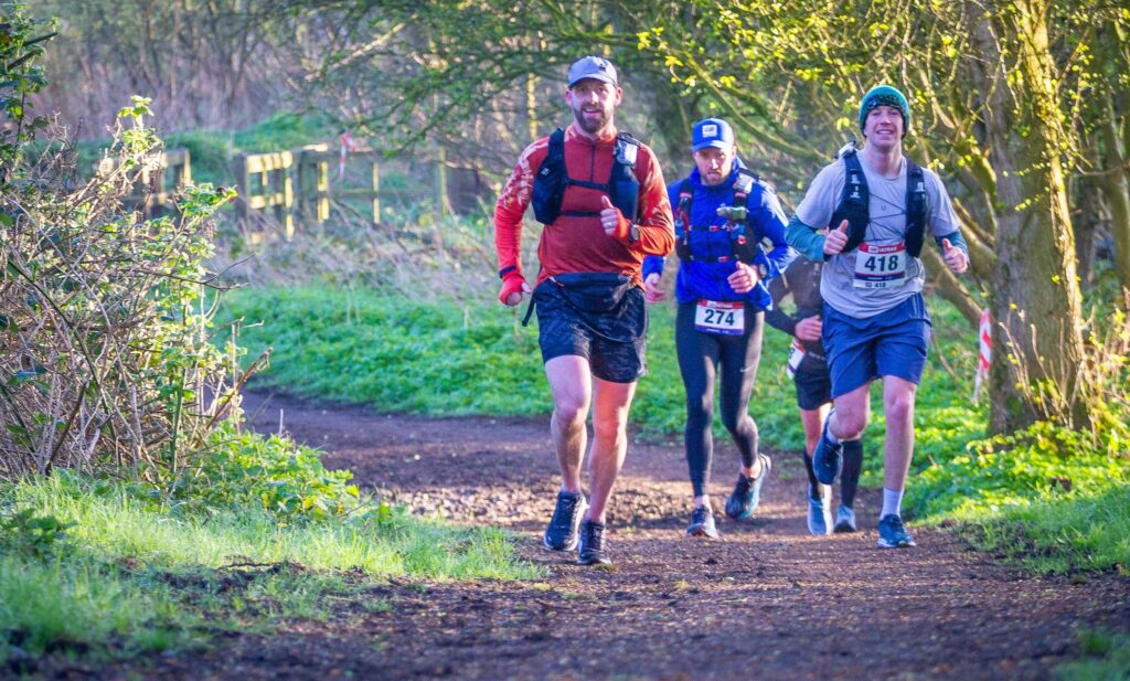 ultra runners on the trails