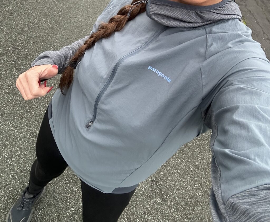 Patagonia Airshed Pro Pullover test for ultra running